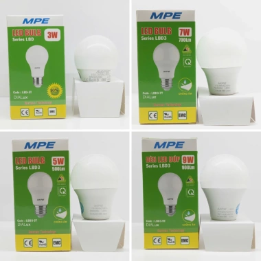 Bóng đèn LED MPE E27 3W‑15W sáng trắng hoặc vàng, tiết kiệm điện, giảm giá 20% chỉ 23.738 VND 4