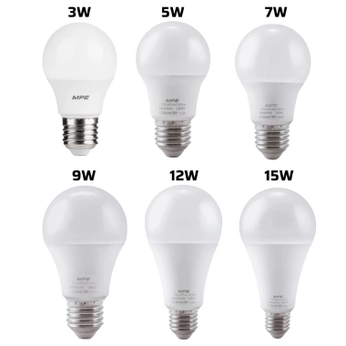 Bóng đèn LED MPE E27 3W‑15W sáng trắng hoặc vàng, tiết kiệm điện, giảm giá 20% chỉ 23.738 VND 6