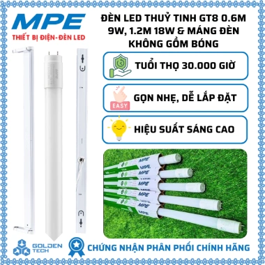 Bóng Đèn LED MPE Giao Hỏa Tốc SG 9W 18W Tuýp và Máng 0.6‑1m – Tiết kiệm năng lượng, giá chỉ 43.000₫