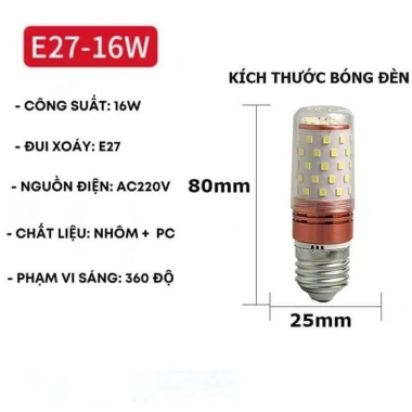Bóng đèn LED siêu sáng đui xoáy E27, công suất cao, hình bắp ngô, giá chỉ 10.000 VND 2 Bóng đèn LED siêu sáng đui xoáy E27, công suất cao, hình bắp ngô, giá chỉ 10.000 VND 2