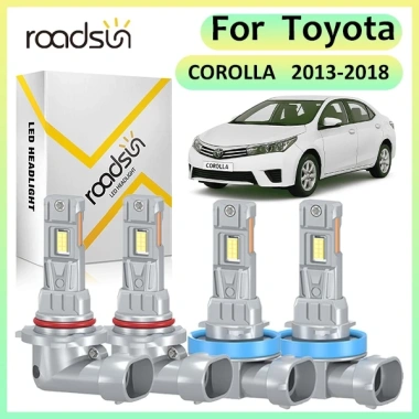 Bóng Đèn Pha 6.000K 100W 20.000LM Plug‑N‑Play Canbus cho Toyota Corolla 2.013‑2.018 – Hi/Lo Beam, Không Lỗi, 750k