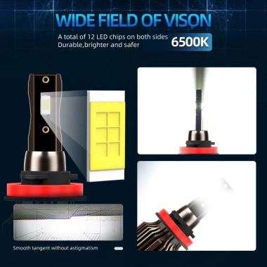 Bóng Đèn Pha 6.000K 120W 24.000LM Plug‑N‑Play Canbus Cho Honda City GM6 2.014‑2.019 – Độ Sáng 400% Không Lỗi
