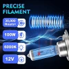 Bóng Đèn Pha Halogen 100W 6.000K 20.000LM Plug‑N‑Play Canbus 800% Độ Sáng – Dùng cho Mitsubishi Outlander 2.012‑2.023 8