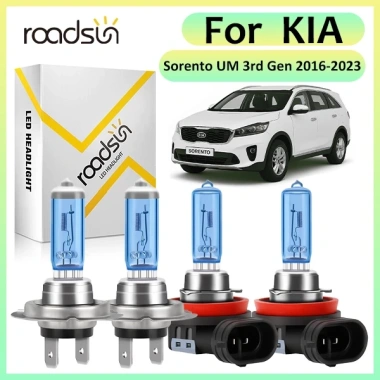 Bóng đèn pha Halogen 100W 6.000K 20.000LM Siêu Trắng Plug‑N‑Play Canbus cho KIA Sorento UM 2.016‑2.023 – Độ sáng 800%