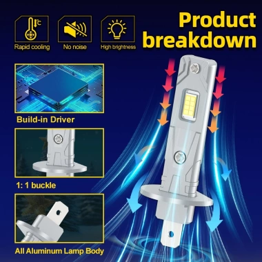 Bóng Đèn Pha Halogen 100W Siêu Trắng 6.000K 20.000LM Plug-N-Play Canbus Cho Mazda 6 2.002-2.007 - Giá 750.000