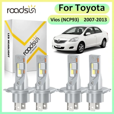 Bóng Đèn Pha Ô Tô 100W 6.000K 20.000LM Canbus Không Lỗi cho Toyota Vios NCP93 2.007‑2.013