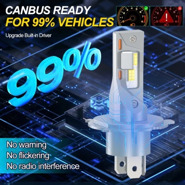 Bóng Đèn Pha Ô Tô 100W 6.000K 20.000LM Canbus Không Lỗi cho Toyota Vios NCP93 2.007‑2.013