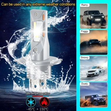 Bóng Đèn Pha Ô Tô 6.000K 800% Độ Sáng 100W 20.000LM Canbus cho Toyota Fortuner Gen1 2.005-2.011 - Chùm Cao Thấp, Không Lỗi 4