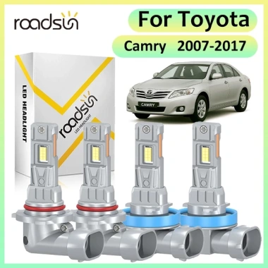 Bóng Đèn Pha Ô Tô 6.000K 800% Độ Sáng 100W 20.000LM Plug-N-Play Canbus cho Toyota Camry 2.007-2.017