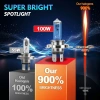 Bóng Đèn Pha Ô Tô Halogen Siêu Trắng 6.000K 100W 20.000LM Plug‑N‑Play Canbus, Độ Sáng 800% cho Mitsubishi Xpander 2.020‑2.023 6