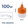 Bóng Đèn Tích Điện 100-200W Siêu Sáng, Tiện Lợi, Gọn Nhẹ, Cao Cấp kèm Dây Sạc 6
