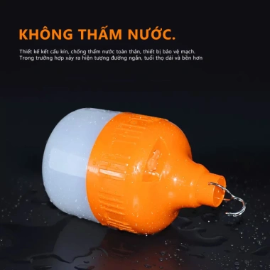 Bóng đèn tích điện 50W-200W, chống nước, sạc USB tiện lợi, giá 45.000đ 4