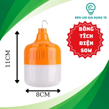 Bóng đèn tích điện 50W-200W, chống nước, sạc USB tiện lợi, giá 45.000đ 10