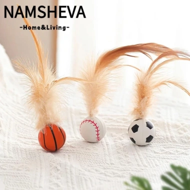 Bóng đồ chơi NAMSHEVA cho mèo Quả bóng nảy silicon bền, lăn vui nhộn, chỉ 30.910₫