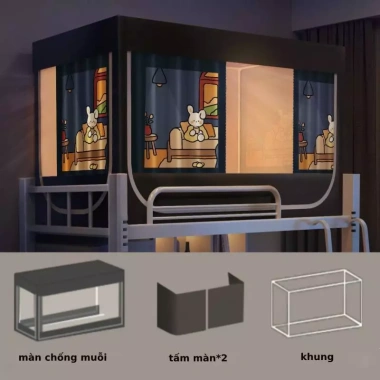 Bóng Đổ Màn Chống Muỗi YANYANGTIAN Ký Túc Xá Sinh Viên - Lắp Đặt Không Đục Lỗ (Giá 145.000₫)
