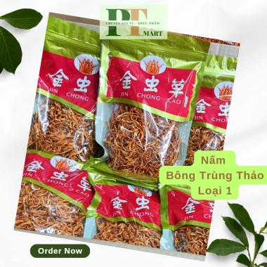 Bông Đông Trùng Hạ Thảo 100g - Nấm Kim Trùng Thảo, Giá Giảm 45.000 VND, Tăng Sức Đề Kháng & Sức Khỏe