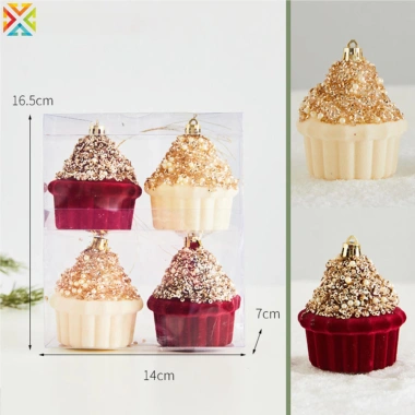 Bóng Giáng Sinh Nhựa Đỏ - Đựng Rượu Vang, Mặt Dây Chuyền Thanh Lịch, Trang Trí