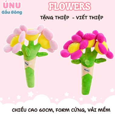 Bông Hoa Gấu Bông Mặt Cười Size 50‑80cm Bó 3 Cái Giá Ưu Đãi 75.000₫