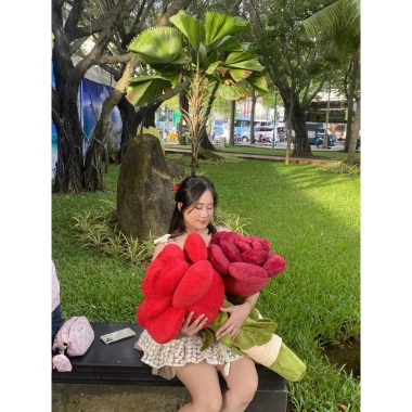 Bông Hoa Hồng Khổng Lồ Đóng Thùng - Bó Hoa Hồng Lãng Mạn, Quà Tặng Bạn Gái, Thân Cây Đứng, Giá Ưu Đãi 169k 5