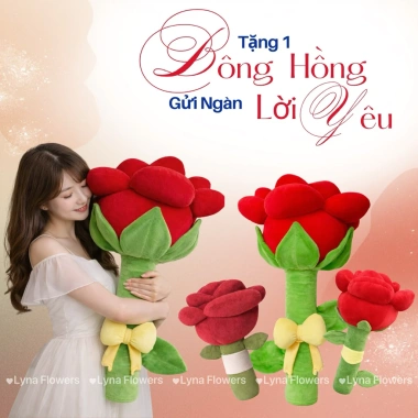 Bông Hoa Hồng Nhồi Bông Trang Trí - Đồ Trang Trí Nội Thất, Giá Ưu Đãi 78.000₫