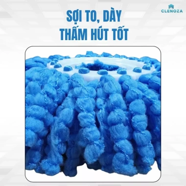 Bông Lau Nhà 360 Độ Areti 3A Sợi Microfiber Siêu Thấm Hút Dày Dặn 22.579 VND 7