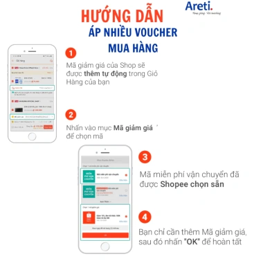 Bông Lau Nhà 360 Độ Areti 3A Sợi Microfiber Siêu Thấm Hút Dày Dặn 22.579 VND 9