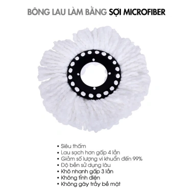 Bông Lau Nhà 360 Độ Sợi Cao Cấp Thấm Hút Tốt Vệ Sinh Giá Ưu Đãi 14.999 VND 9