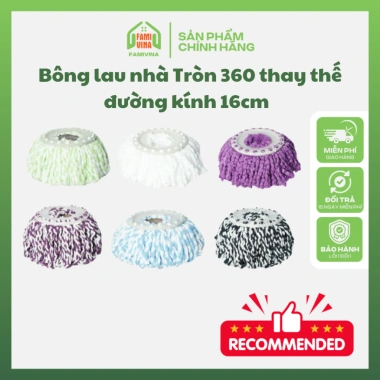 Bông lau nhà cotton siêu thấm hút, thay thế cây lau 360, tiết kiệm, chỉ 20.000₫
