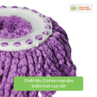 Bông lau nhà cotton siêu thấm hút, thay thế cây lau 360, tiết kiệm, chỉ 20.000₫
