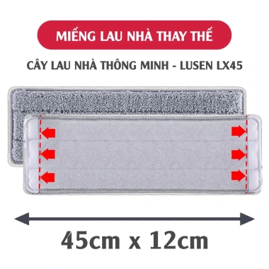 Bông lau nhà LUSEN LX45 45x12cm cho chổi tự vắt - Giá chỉ 29.000đ