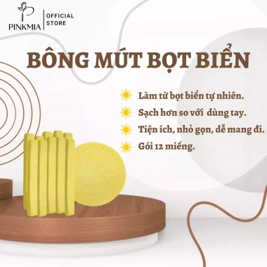 Bông Mút Bọt Biển Pinkmia Chivey 20 gói 240 miếng - Rửa mặt mềm mịn, giá ưu đãi 195.965 VND 3