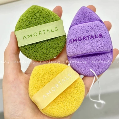 Bông Mút Rửa Mặt Bọt Biển AMORTALS 1/3 Miếng Tạo bọt sạch da, Giá 46.800 VND 9