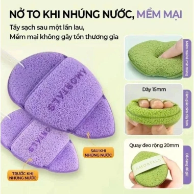 Bông mút rửa mặt bọt biển AMORTALS hình giọt nước làm sạch da mặt, giá 38.900₫ 2 Bông mút rửa mặt bọt biển AMORTALS hình giọt nước làm sạch da mặt, giá 38.900₫ 2
