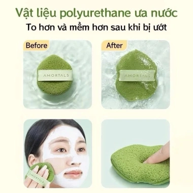 Bông mút rửa mặt bọt biển AMORTALS hình giọt nước làm sạch da mặt, giá 38.900₫ 3 Bông mút rửa mặt bọt biển AMORTALS hình giọt nước làm sạch da mặt, giá 38.900₫ 3