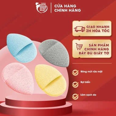Bông Mút Rửa Mặt Bọt Biển Vacosi - Sạch Sâu Dịu Nhẹ Giá Chỉ 46.000₫
