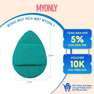 Bông Mút Rửa Mặt Myonly Hình Giọt Nước - Mềm Mại, Tạo Bọt Sạch Sâu, Giá chỉ 35.000đ
