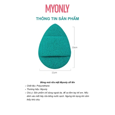 Bông Mút Rửa Mặt Myonly Hình Giọt Nước - Mềm Mại, Tạo Bọt Sạch Sâu, Giá chỉ 35.000đ