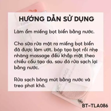 Bông Mút Rửa Mặt Xỏ Ngón TOOLA Làm Sạch Sâu - Face Sponge Giá 33k Giảm Sốc 6