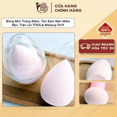 Bông Mút Trang Điểm TOOLA - Tán Kem Nền Mềm Mịn, Tiện Lợi, Giá 45.000₫ Giảm 20% Bông Mút Trang Điểm TOOLA - Tán Kem Nền Mềm Mịn, Tiện Lợi, Giá 45.000₫ Giảm 20%