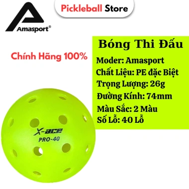 Bóng Pickleball ACE PRO 40 lỗ PE - Chất liệu bền, Giá chỉ 28.000₫ giảm mạnh Bóng Pickleball ACE PRO 40 lỗ PE - Chất liệu bền, Giá chỉ 28.000₫ giảm mạnh