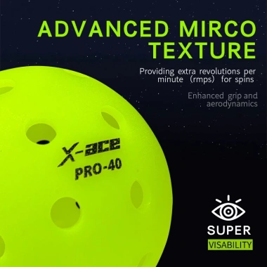 Bóng Pickleball ACE PRO 40 Lỗ PE Chuẩn Thi Đấu - Giá Ưu Đãi 29.000đ - I CHANLONG