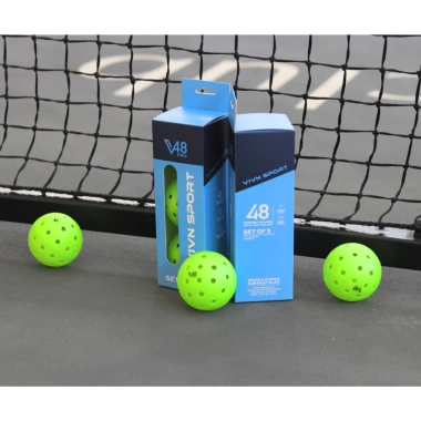 Bóng Pickleball Thi Đấu V48-PRO 48 Lỗ USAPA - Chính Hãng ViVN Sport, Giá 60.000₫ 3 Bóng Pickleball Thi Đấu V48-PRO 48 Lỗ USAPA - Chính Hãng ViVN Sport, Giá 60.000₫ 3