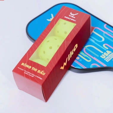 Bóng Pickleball Wika W-PRO 40 lỗ chính hãng, chuẩn US, nhựa PE bền bỉ - 120k 10