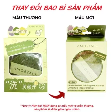 Bông Rửa Mặt Amortals Bọt Biển Wash To Smile - Soft & Dịu Da, Giá chỉ 58.000₫ 2