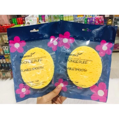Bông rửa mặt bọt biển Massage Aroma Sponge Puff 7g - Da sạch mịn, giảm giá 59.000₫