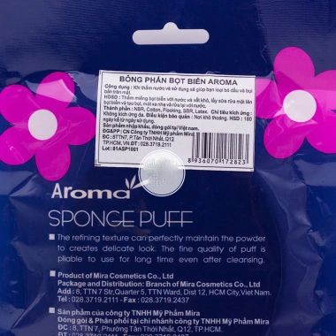 Bông rửa mặt bọt biển Massage Aroma Sponge Puff 7g - Da sạch mịn, giảm giá 59.000₫