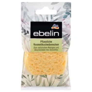 Bông rửa mặt ebelin Kosmetikschwämmchen 100% sợi thực vật – Làm sạch sâu không cần sữa rửa, bộ 2 chiếc 60k