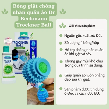 Bóng sấy Dr. Beckmann Trockner Ball chống nhăn quần áo + dung dịch xả – Giá chỉ 55.000₫ 3