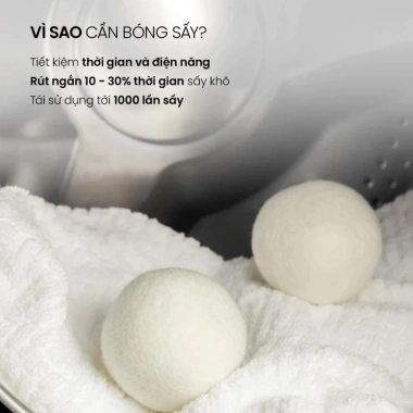 Bóng Sấy Quần Áo Len Lông Cừu Myhome BS01 – Khô Nhanh, Tiết Kiệm Điện, Chống Nhăn