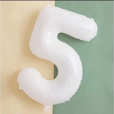 Bóng Số Màu Trắng cỡ Lớn - Trang trí sinh nhật, thôi nôi Hàn Quốc, giá 4.000 VND 15